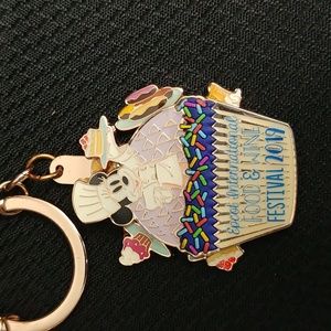 Epcot's International Food and Wine Festival 2019 Spinning Keychain